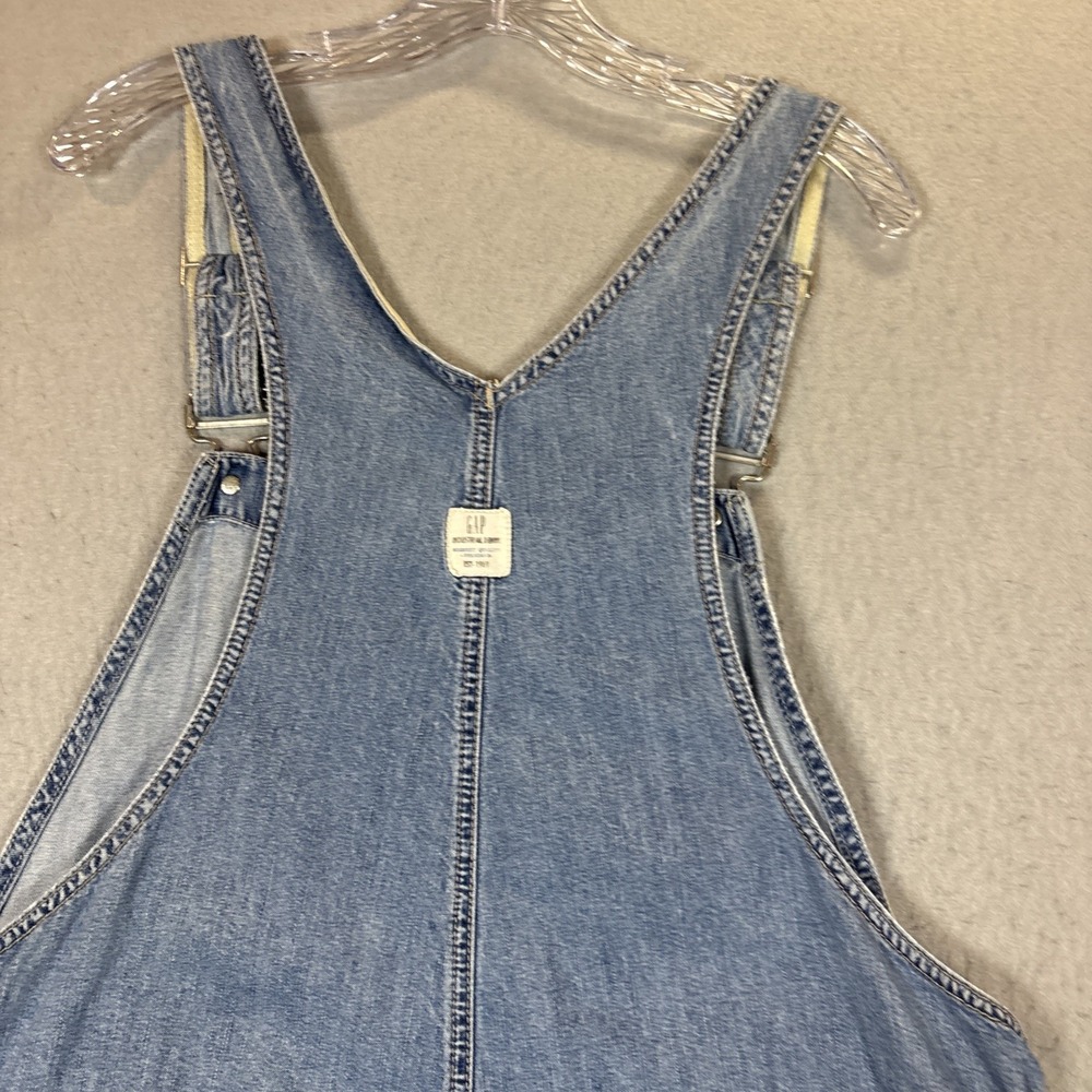 VTG GAP Denim Women's XL Blue Overalls Bib Shortalls Festival Y2K 12/2000 - Picture 6 of 11